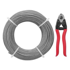 VEVOR T316 Deck Railing Cable, 1/8" Stainless Steel Wire Rope 300 ft with Cutter Kit, 7x7 Strands Construction Marine Aircraft Grade for Handrail Stai
