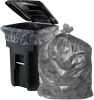 Outdoor Trash Bags Large 33" x 39", Pack of 250 Gray Trash Can Liners, Thin 1.1 Mil Polyethylene Big Garbage Bags Unscented, Leakproof Waste Basket Ba