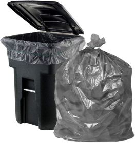 Outdoor Trash Bags Large 33" x 39", Pack of 250 Gray Trash Can Liners, Thin 1.1 Mil Polyethylene Big Garbage Bags Unscented, Leakproof Waste Basket Ba