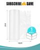 Roll of Polyethylene Tarp 20ft x 100ft. Clear Low Density Bags. Thickness 3 mil. Plastic Bags for Storing and Transporting. Ideal for Industrial Appli