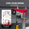 VEVOR Electric Hoist, 1320 lbs Lifting Capacity, 1150W 110V Electric Steel Wire Winch with 14ft Wired Remote Control, 40ft Single Cable Lifting Height