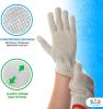 Pack of 24 String Knit Gloves 9.5". Washable Glove with Elastic Knit Wrist. Cotton Polyester Shell Gloves. Plain Seamless Workwear Gloves. Protective