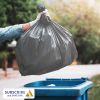 Outdoor Trash Bags Large 33" x 39", Pack of 250 Gray Trash Can Liners, Thin 1.1 Mil Polyethylene Big Garbage Bags Unscented, Leakproof Waste Basket Ba