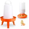 Chicken Feeder Waterer Set 1.5L Hanging Chick Waterer 2.2LBS Height Adjustable Chicken Feeder Poultry Feed Container Kit For Chick Hen Goose Duck
