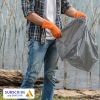 Outdoor Trash Bags Large 33" x 39", Pack of 250 Gray Trash Can Liners, Thin 1.1 Mil Polyethylene Big Garbage Bags Unscented, Leakproof Waste Basket Ba