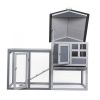 Indoor Outdoor Rabbit Hutch, Bunny Cage with Run, Pull Out Tray, Guinea Pig House for Small Animals XH