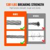 VEVOR T316 Deck Railing Cable, 1/8" Stainless Steel Wire Rope 300 ft with Cutter Kit, 7x7 Strands Construction Marine Aircraft Grade for Handrail Stai