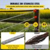 VEVOR Stainless Steel Cable Railing 3/16"x 250ft, Wire Rope 304 Marine Grade, Braided Aircraft Cable 7x19 Strands Construction for Deck Rail Balusters