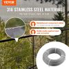 VEVOR T316 Deck Railing Cable, 1/8" Stainless Steel Wire Rope 300 ft with Cutter Kit, 7x7 Strands Construction Marine Aircraft Grade for Handrail Stai