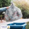 Outdoor Trash Bags Large 33" x 40"; Pack of 500 Clear Trash Can Liners; Thin 0.47 Mil Polyethylene Big Garbage Bags Unscented; Leakproof Waste Basket