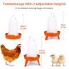 Chicken Feeder Waterer Set 1.5L Hanging Chick Waterer 2.2LBS Height Adjustable Chicken Feeder Poultry Feed Container Kit For Chick Hen Goose Duck