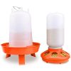 Chicken Feeder Waterer Set 1.5L Hanging Chick Waterer 2.2LBS Height Adjustable Chicken Feeder Poultry Feed Container Kit For Chick Hen Goose Duck