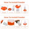 Chicken Feeder Waterer Set 1.5L Hanging Chick Waterer 2.2LBS Height Adjustable Chicken Feeder Poultry Feed Container Kit For Chick Hen Goose Duck