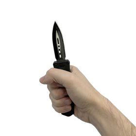 4.5" Dagger Blade OTF Knife w/ Belt Clip (Color: green)