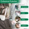 Full Face Respirator Mask Reusable Gas Mask 6800 Facepiece Respirator 15 in1 Full Face Cover Set with Storage Bag Against Gases Dust Vapors for Weldin