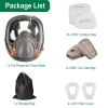 Full Face Respirator Mask Reusable Gas Mask 6800 Facepiece Respirator 15 in1 Full Face Cover Set with Storage Bag Against Gases Dust Vapors for Weldin