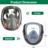 Full Face Respirator Mask Reusable Gas Mask 6800 Facepiece Respirator 15 in1 Full Face Cover Set with Storage Bag Against Gases Dust Vapors for Weldin