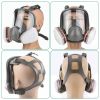 Full Face Respirator Mask Reusable Gas Mask 6800 Facepiece Respirator 15 in1 Full Face Cover Set with Storage Bag Against Gases Dust Vapors for Weldin
