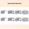 Outdoor 10x 10Ft Pop Up Gazebo Canopy Tent with Removable Sidewall with Zipper,2pcs Sidewall with Mosquito Netting,with 4pcs Weight sand bag,with Carr