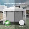 Outdoor 10x 10Ft Pop Up Gazebo Canopy Tent with Removable Sidewall with Zipper,2pcs Sidewall with Mosquito Netting,with 4pcs Weight sand bag,with Carr